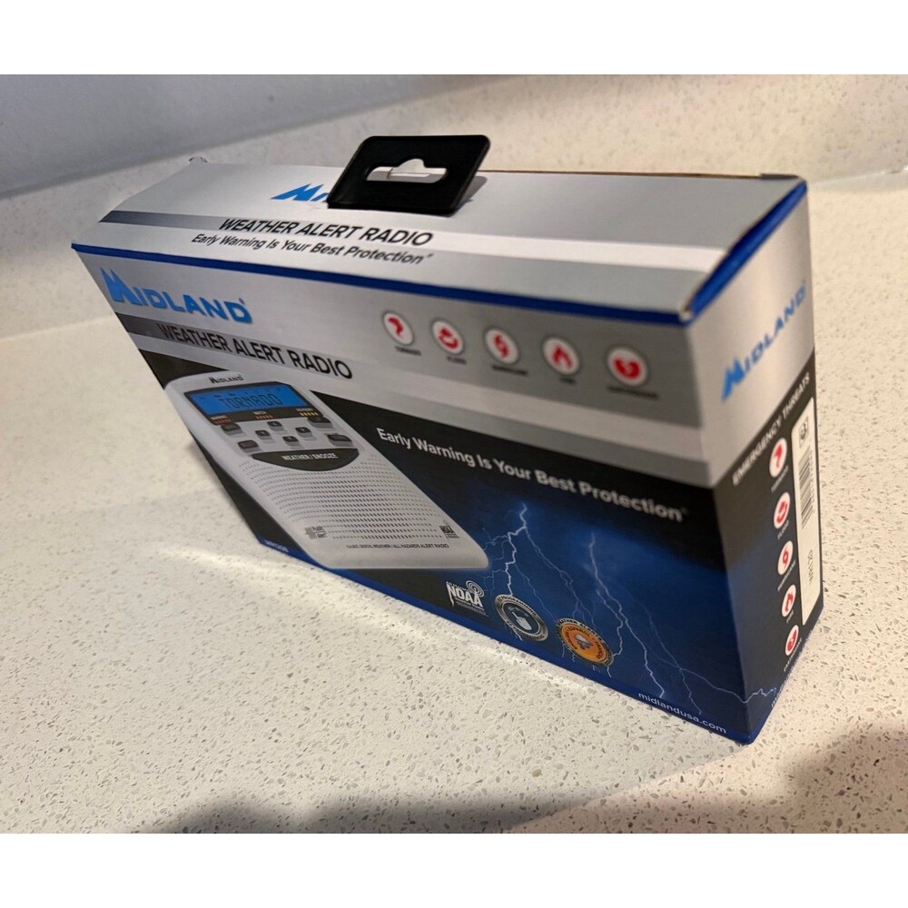 Midland Portable Weather Radio, White WR-120 NOAA